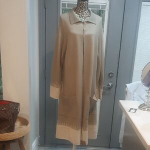 Pinko Beige Knit Sleeve with Pearl Details